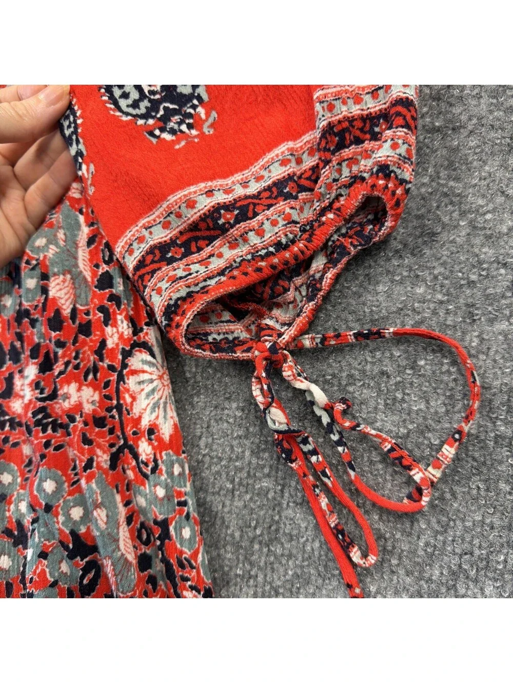Free People Boho Red Midi With Pockets S